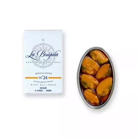 La Brújula Mejillones en Escabeche Fritos 12 16 piezas