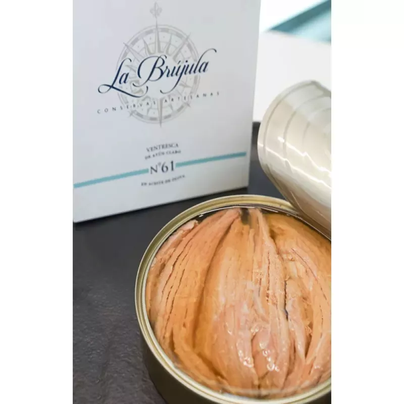 La Brújula Ventresca de Atún Claro en Aceite de Oliva 266 gr, emplatado