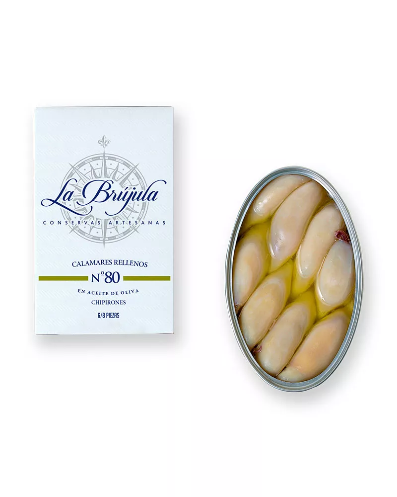 La Brújula Calamares Rellenos en Aceite de Oliva 6 8 Piezas, principal