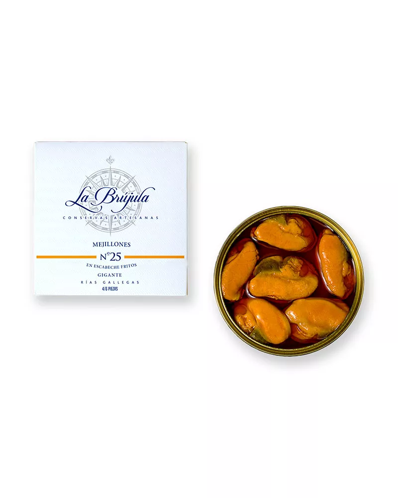 La Brújula mejillones en Escabeche Fritos 4 6 piezas, principal