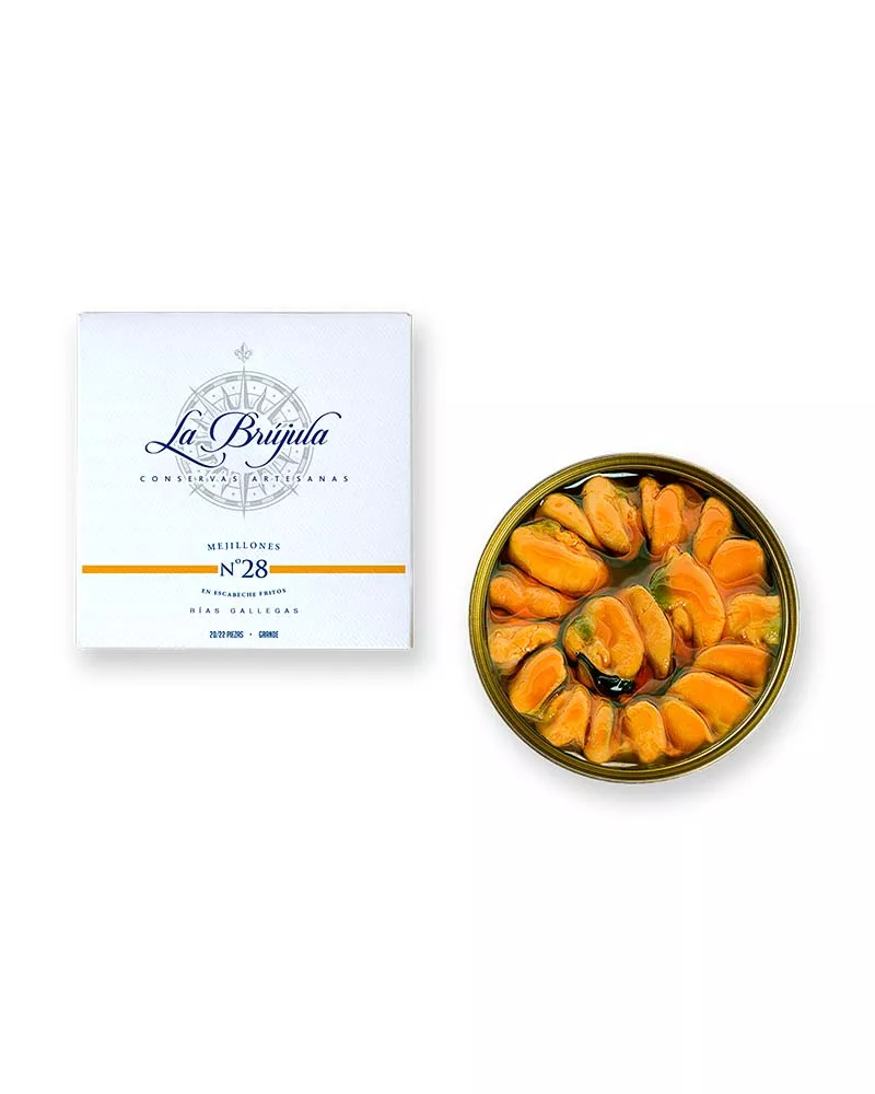 La Brújula Mejillones en Escabeche Fritos 20 22 piezas, principal