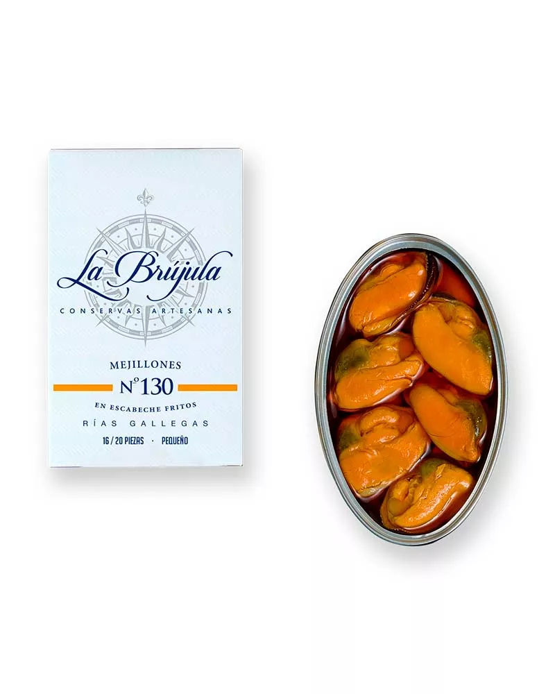 La Brújula Mejillones en Escabeche Fritos 16 20 piezas, principal