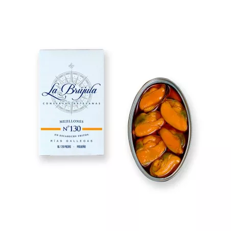 La Brújula Mejillones en Escabeche Fritos 16 20 piezas, principal
