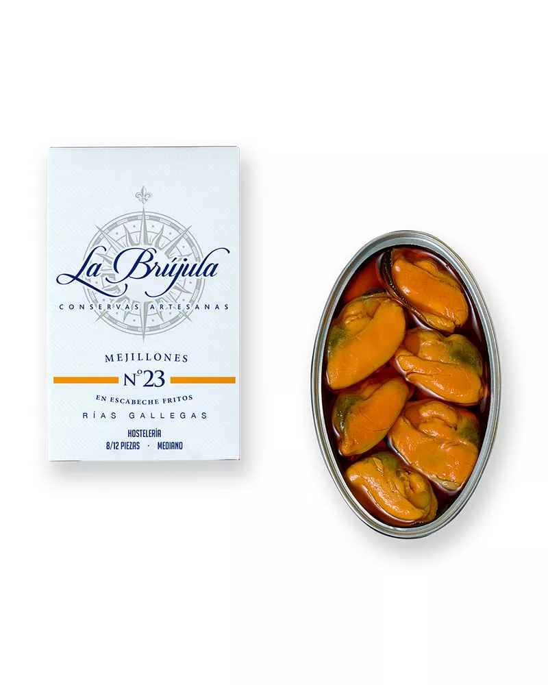 La Brújula Mejillones en Escabeche Fritos 8 12 piezas, principal