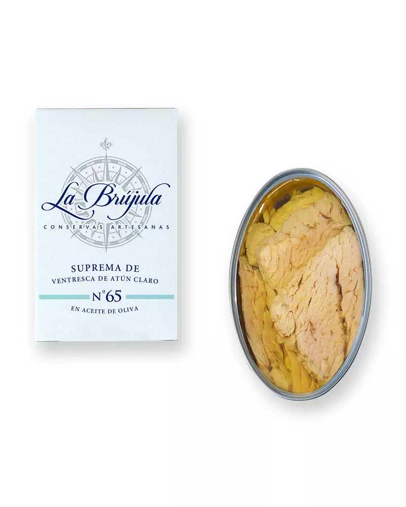 La Brujula Suprema de Ventresca de Atun Claro en Aceite de Oliva 266gr, principal