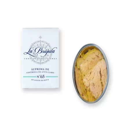 La Brujula Suprema de Ventresca de Atun Claro en Aceite de Oliva 266gr, principal