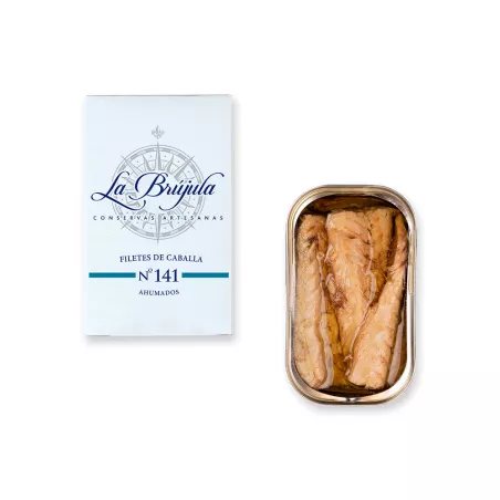 La Brújula Filetes de Caballa Ahumados 115gr,emplatado