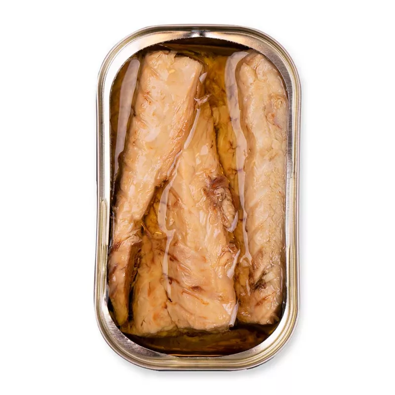 La Brújula Filetes de Caballa en Aceite de Oliva 115gr, lata