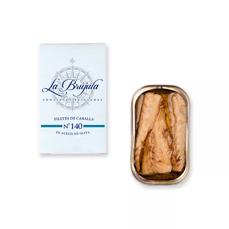 La Brujula Filetes de Caballa en Aceite de Oliva 115gr, principal