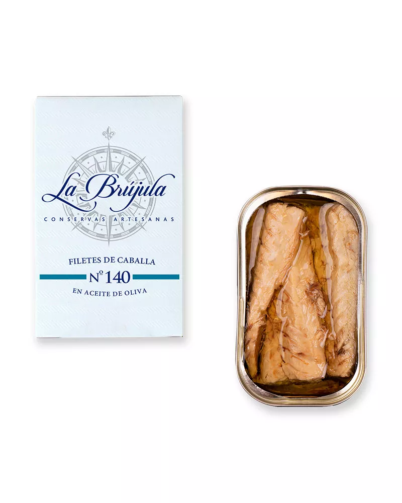 La Brujula Filetes de Caballa en Aceite de Oliva 115gr, principal