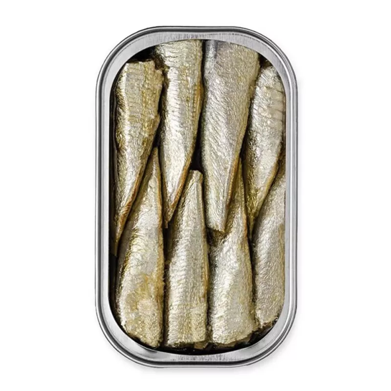 La Brújula Sardinas en Aceite de Oliva Picante 12 16 piezas, lata