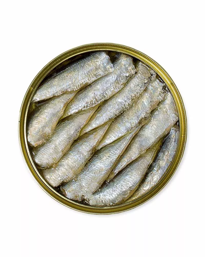 La Brújula Sardinas en Aceite de Oliva 20 25 piezas, lata