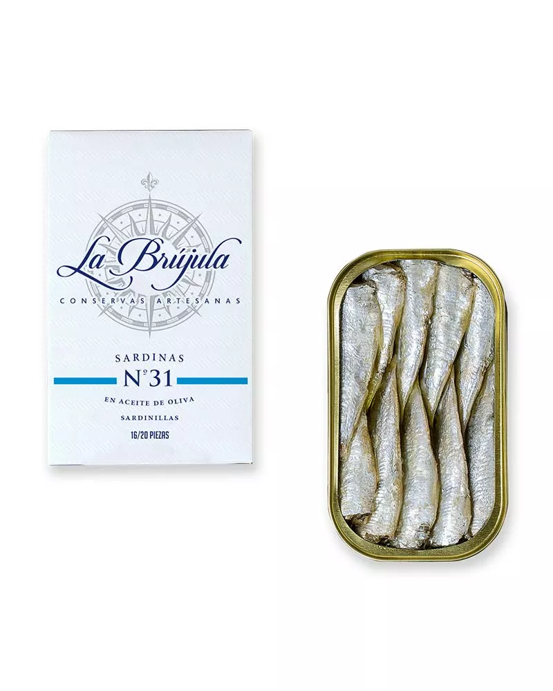 La Brújula Sardinas en Aceite de Oliva 16 20 piezas, principal