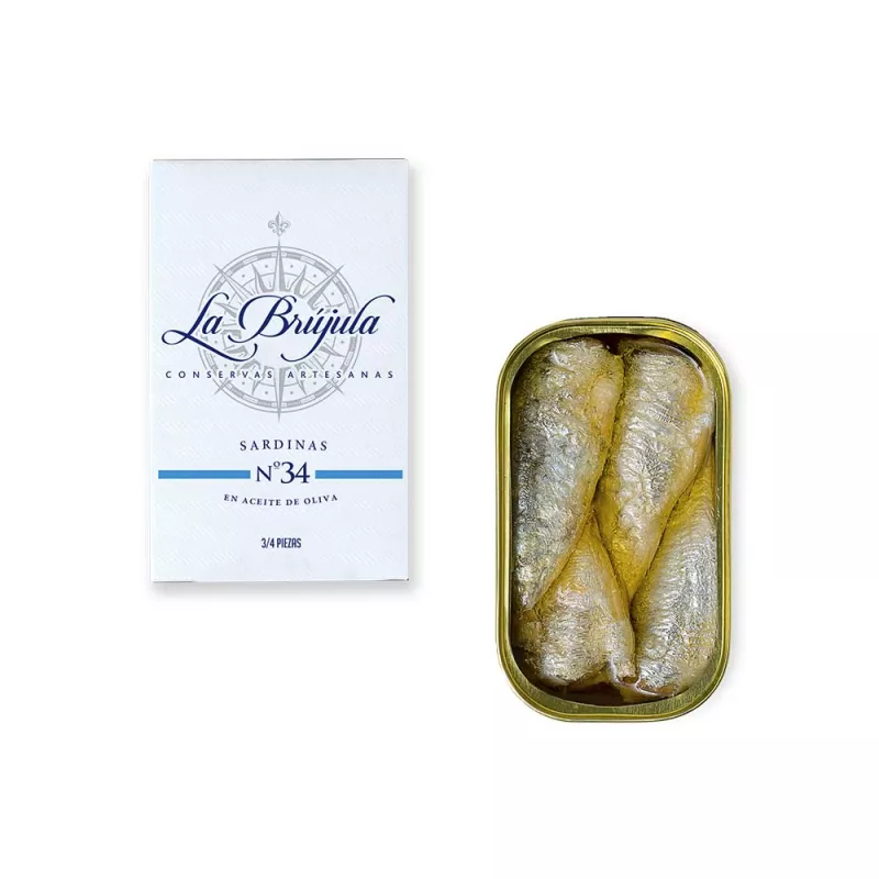 La Brújula Sardinas en Aceite de Oliva 3 4 piezas, principal