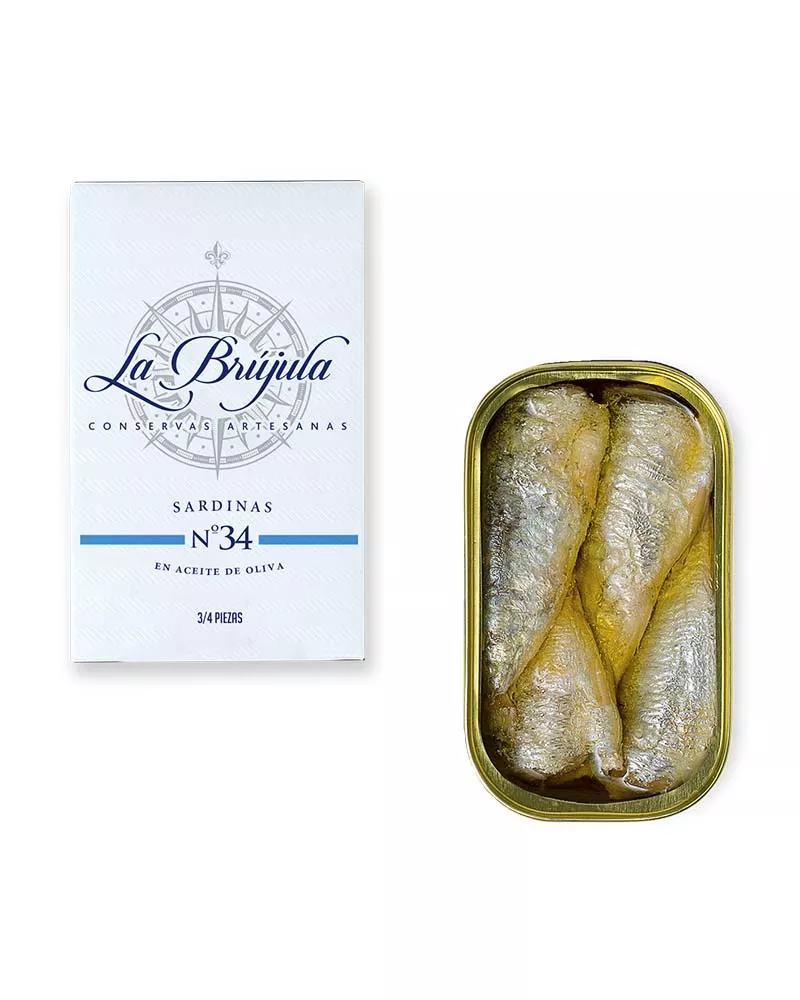 La Brújula Sardinas en Aceite de Oliva 3 4 piezas, principal