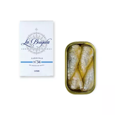 La Brújula Sardinas en Aceite de Oliva 3 4 piezas, principal