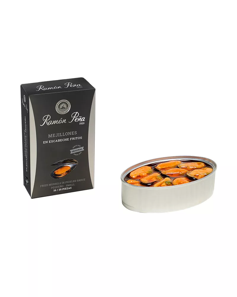 Ramon Pena Mejillones en escabeche fritos 16 20 piezas, principal
