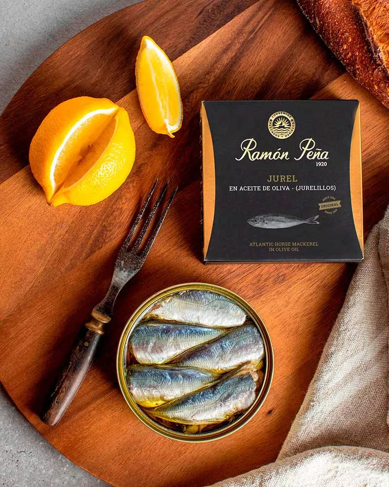 Ramon Pena Jurelillos en Aceite de Oliva 130gr, emplatado