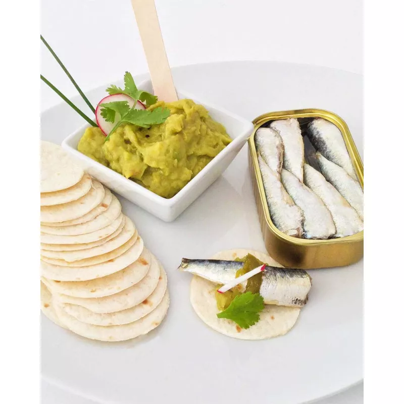 Ramon Pena Sardinas en Aceite de Oliva Picante 12 16 piezas, emplatado