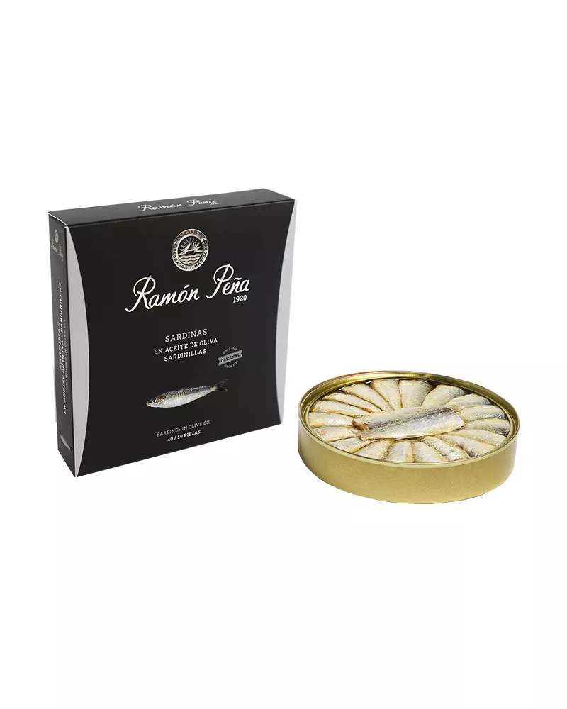 Ramon Pena Sardinas en Aceite de Oliva 40 50 piezas, principal