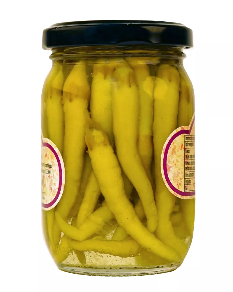 Leyenda Guindillas en Vinagre 180gr, trasera