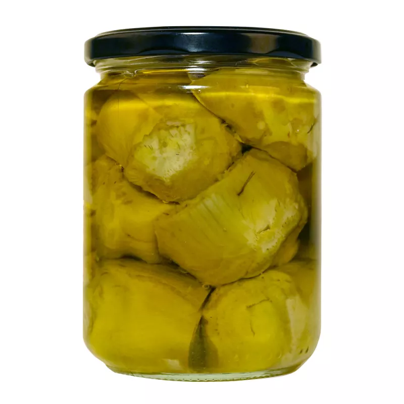 Leyenda Alcachofas en Aceite de Oliva 380gr, trasera
