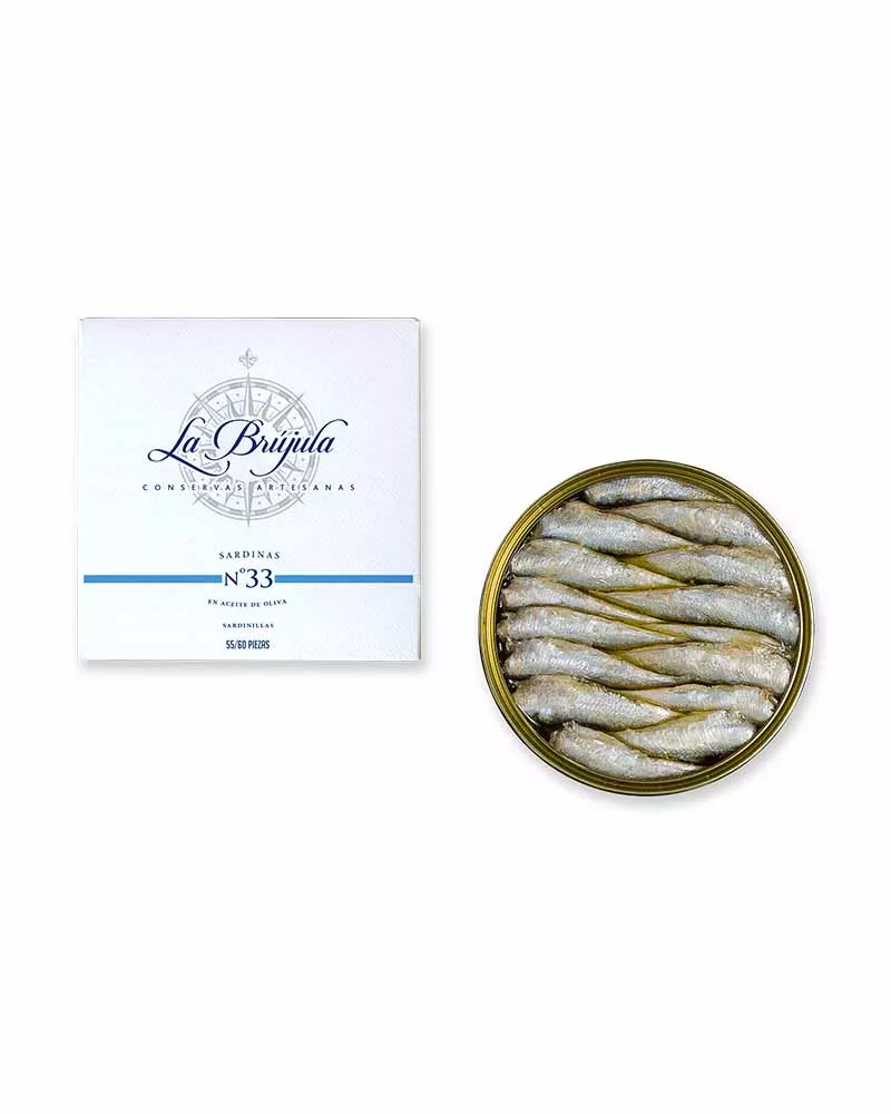 La Brujula Sardinas en Aceite de Oliva 55 60 piezas, principal