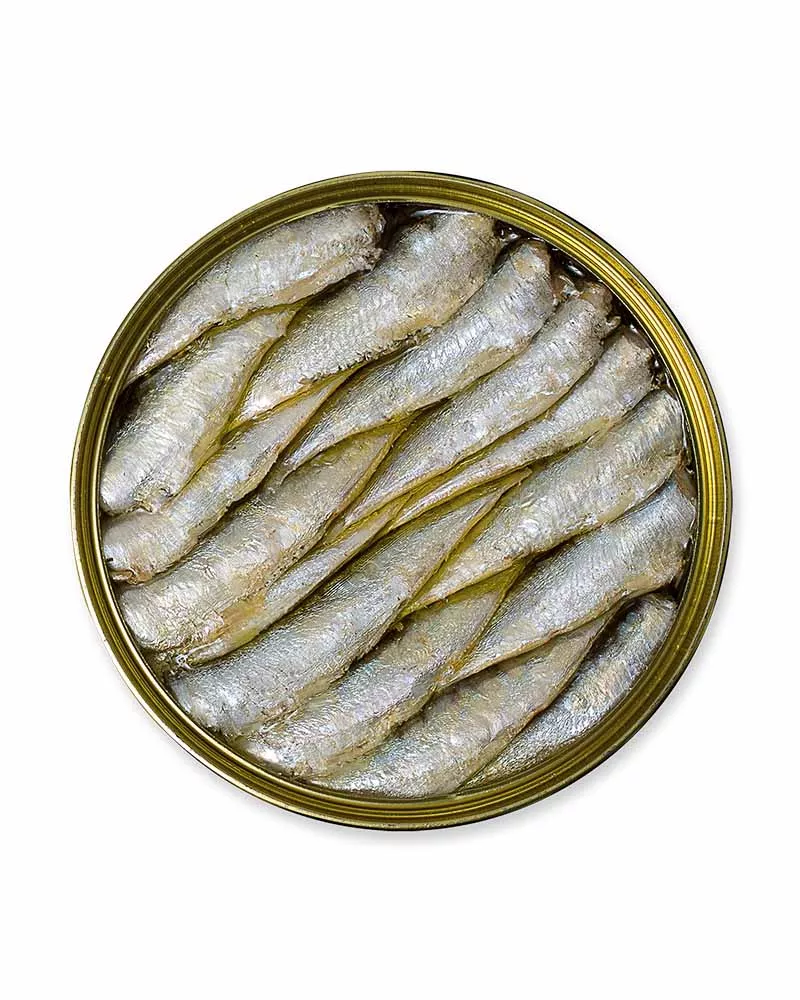La Brujula Sardinas en Aceite de Oliva 30 35 piezas, lata