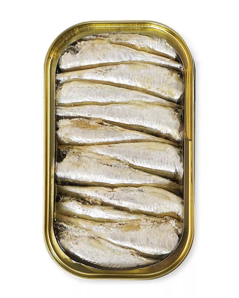 La Brujula Sardinas en Aceite de Oliva 20 25 piezas, lata
