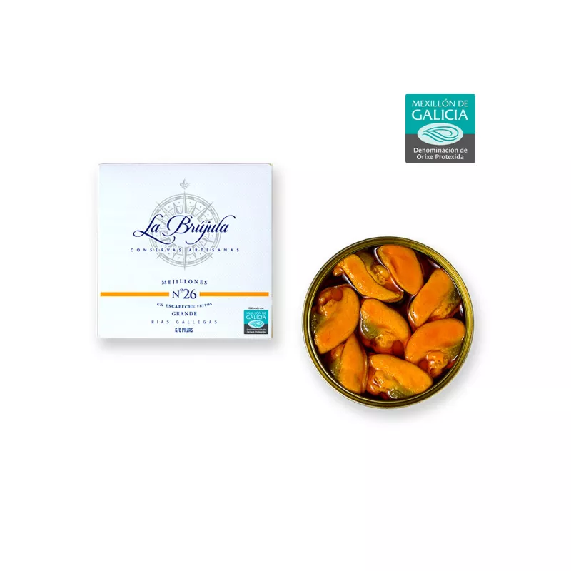 La Brújula Mejillones en Escabeche Frito 6-8 piezas