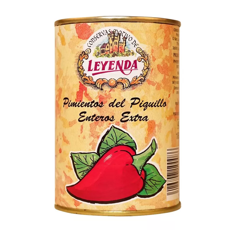 Leyenda Pimientos de Piquillo Asados Enteros en Lata 18-22 piezas