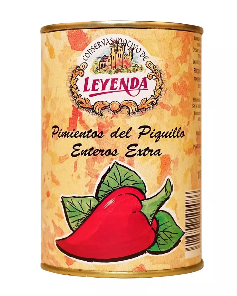 Leyenda Pimientos de Piquillo Asados Enteros en Lata 18-22 piezas