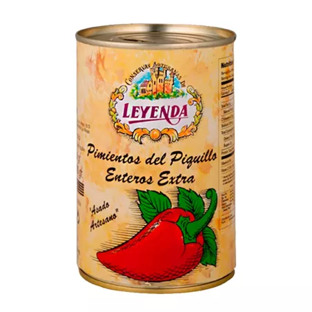 Leyenda Pimientos de Piquillo Asados Enteros en Lata 18-22 piezas, principal