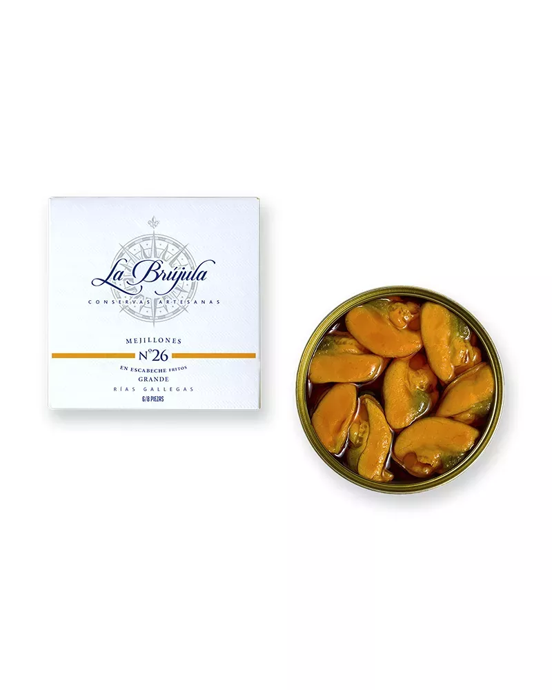 La Brújula Mejillones en Escabeche Fritos 6-8 piezas